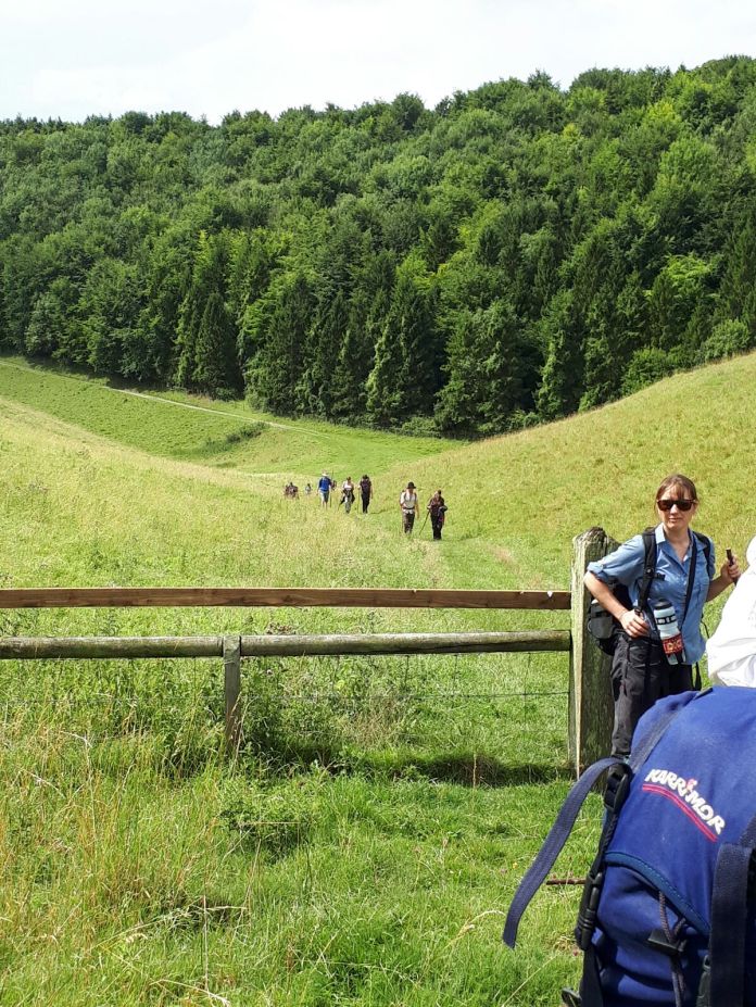 people walking the South Downs